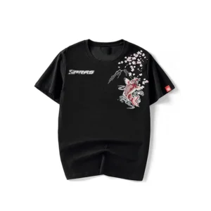 Custom embroidered logo T-shirts manufactured by SIPRAS Industries