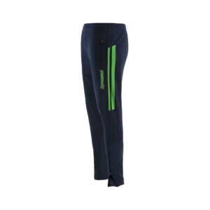 Custom GAA Performance Trousers with lightweight breathable fabric, tapered athletic fit, zip pockets, club crest, sponsor logos, and custom team branding for Gaelic Football, Hurling, Camogie & LGFA.