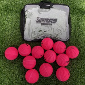 pink GAA hurling training balls PU dimple sliotars for wall ball practice size 4 and 5