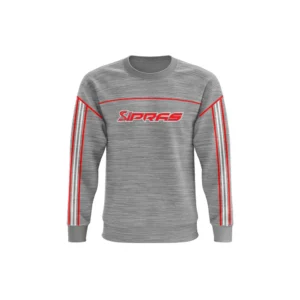 Custom GAA Crewneck Jumper featuring premium breathable performance fabric, custom club crest, sponsor branding, team colours, and personalized design for Gaelic Games teams.