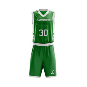 Custom Basketball Uniform with premium sublimated basketball jersey and shorts manufactured by SIPRAS Industries for basketball teams, clubs, schools, universities, academies, and sports brands.