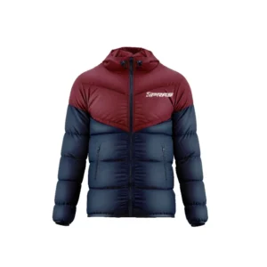 Premium custom GAA puffer jacket featuring advanced thermal insulation, weather-resistant outer shell, club crest embroidery, sponsor logos, county team colours, and professional Gaelic Games winter outerwear for Gaelic Football, Hurling, Camogie, and LGFA teams.