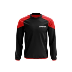 Custom GAA training jacket featuring lightweight performance fabric, embroidered club crest, sponsor logos, county branding, player name personalization, and professional Gaelic Games teamwear for Gaelic Football, Hurling, Camogie, and LGFA teams.