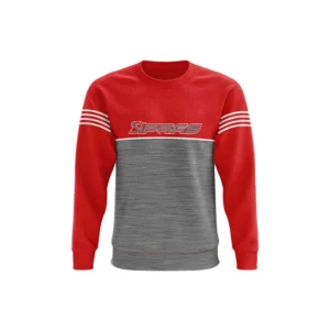 Custom GAA Crewneck Jumper featuring premium performance fabric, personalized club crest, sponsor logo branding, custom team colours, and professional Gaelic Games teamwear design.