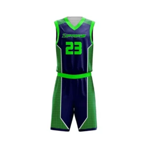 Premium Custom Basketball Uniform manufactured by SIPRAS Industries featuring sublimated basketball jersey and shorts for basketball teams, clubs, schools, universities, academies, and sports brands.