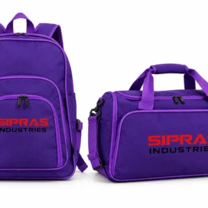 Custom backpacks manufactured by SIPRAS Industries with personalized logo and private label options