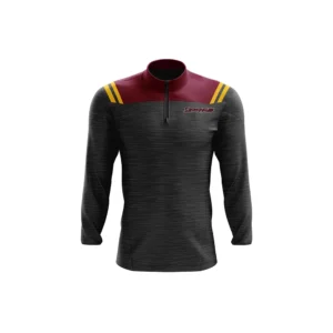 Custom GAA Half Zip Top featuring performance fabric, half zip closure, and personalized club branding for Gaelic Football, Hurling, and Camogie teams.