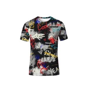 Custom printed T-shirt with graphic design