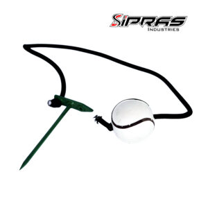 Indoor sliotar with spike and wrist trainer for hurling and camogie practice