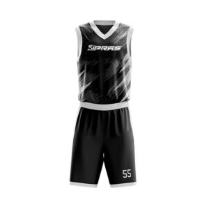 Custom Basketball Uniform manufactured by SIPRAS Industries featuring premium sublimated basketball jersey and shorts for basketball teams, clubs, schools, universities, academies, and sports brands.
