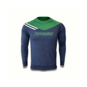 Custom GAA Crewneck Jumper featuring premium breathable fabric, club crest branding, sponsor logos, custom team colours, and personalized Gaelic Games teamwear design.