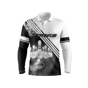 Premium custom bowling shirts with sublimated bowling jerseys, bowling team uniforms, performance bowling apparel and competition bowling clothing by SIPRAS Industries.