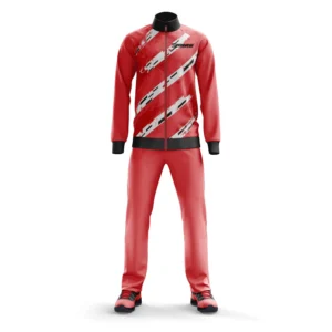 Custom sports tracksuits with athletic track jackets, matching track pants, warm-up suits and performance team sportswear manufactured by SIPRAS Industries.