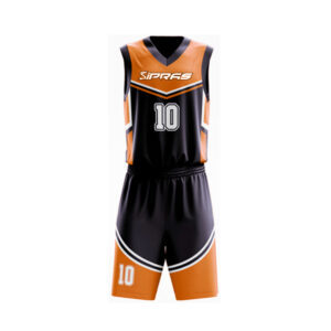 Custom Basketball Uniform featuring sublimated basketball jersey and shorts manufactured by SIPRAS Industries for basketball teams, clubs, schools, universities, and sports brands.