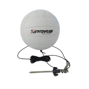 Indoor Gaelic football with spike and wrist trainer for solo training and skill development