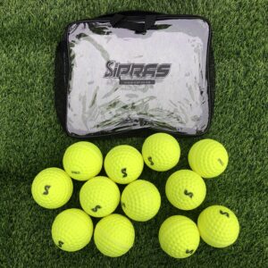 yellow GAA hurling training sliotars with PU dimple surface for wall ball practice size 4 and 5