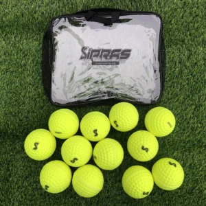 yellow GAA hurling training sliotars with PU dimple surface for wall ball practice size 4 and 5