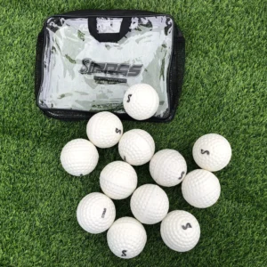 white GAA hurling training balls PU dimple sliotars for wall ball practice size 4 and 5