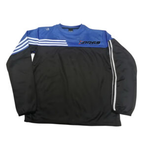 Custom GAA Crewneck Jumper featuring premium breathable performance fabric, club crest branding, sponsor logos, personalized team colours, and professional Gaelic Games teamwear design.