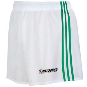 Custom GAA Gaelic shorts featuring premium lightweight quick-dry fabric, club crest branding, sponsor logos, player number customization, and custom team colours for Gaelic Games teams.
