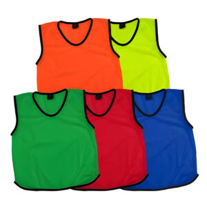 Premium custom GAA training bib with breathable mesh fabric, custom club colours, player numbers, sponsor logos, and team branding for Gaelic Football, Hurling, Camogie, and Ladies Gaelic Football (LGFA)