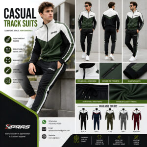 Custom casual tracksuits manufacturer and wholesale tracksuit sets supplier