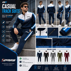 Custom casual tracksuits manufacturer producing wholesale tracksuit sets and lifestyle sportswear