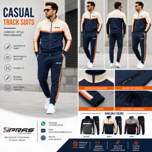 Custom casual tracksuits manufacturer for wholesale brands, retailers and sportswear buyers