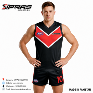 Custom printed AFL uniforms, jerseys and guernseys manufactured by SIPRAS Industries