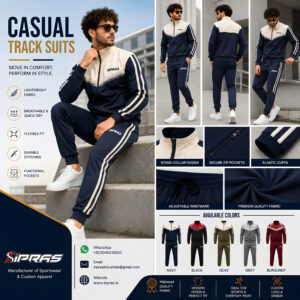 Custom casual tracksuits manufacturer and wholesale tracksuit sets supplier