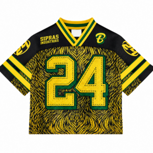 Custom streetwear mesh football jersey with oversized silhouette, breathable fabric and football graphics