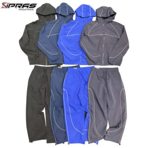 Custom OEM ODM streetwear nylon sets by SIPRAS INDUSTRIES manufacturer