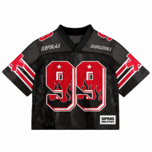 Custom streetwear mesh football jersey with oversized fit and breathable sportswear fabric