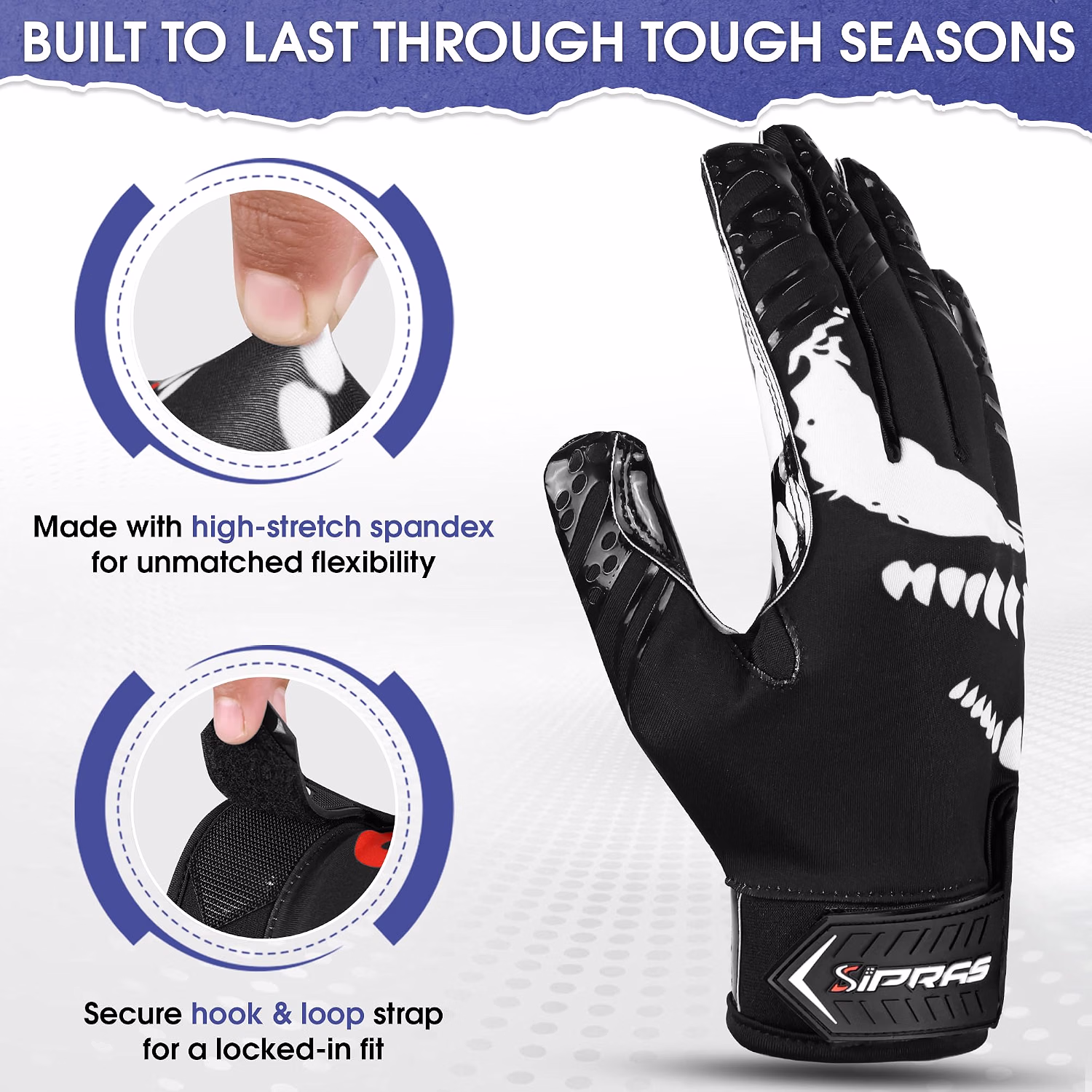 American Football Gloves and Receiver Gloves for Catching – SIPRAS INDUSTRIES