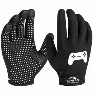 High-performance sim racing gloves with silicone grip palm and SBR padded palm for steering wheel simulator racing