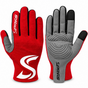 Professional sim racing gloves with high-grip silicone palm and SBR padding for racing simulator steering wheel control