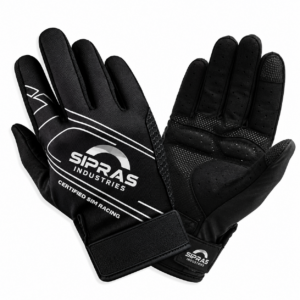 Sim racing gloves with silicone grip palm and SBR padded palm for steering wheel control