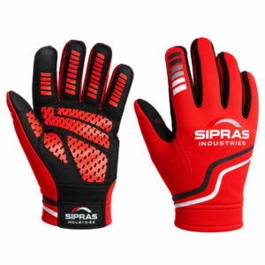 Professional sim racing gloves with silicone traction grip and SBR padded palm for racing simulator steering wheel
