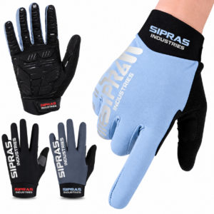 Breathable padded cycling gloves for road cycling MTB and mountain biking manufactured by SIPRAS INDUSTRIES