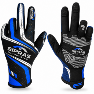 Premium sim racing gloves with silicone traction palm and SBR padding for racing simulator steering wheel control